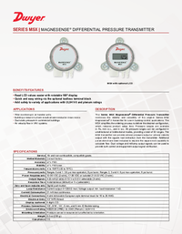 Thumbnail of document Data Sheet - MSX Magnesense Differential Pressure Transmitter